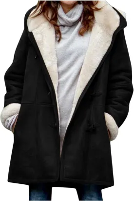AI'MOURI Sherpa Fleece Outerwear Overcoat Women