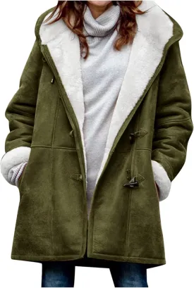 AI'MOURI Sherpa Fleece Outerwear Overcoat Women