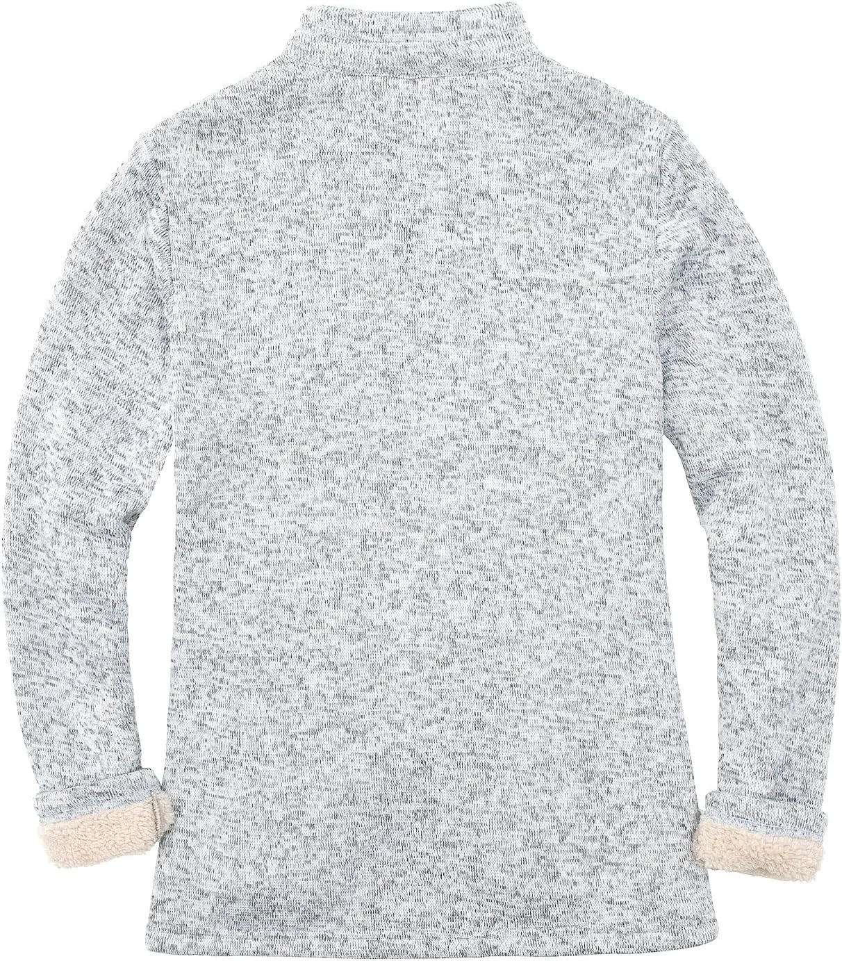 Bonnorth Women's Full Zip Sweater Fleece Jacket,Sherpa Lined Windproof Jacket with Zip Pocket