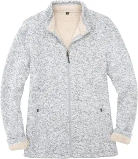 Bonnorth Women's Full Zip Sweater Fleece Jacket,Sherpa Lined Windproof Jacket with Zip Pocket