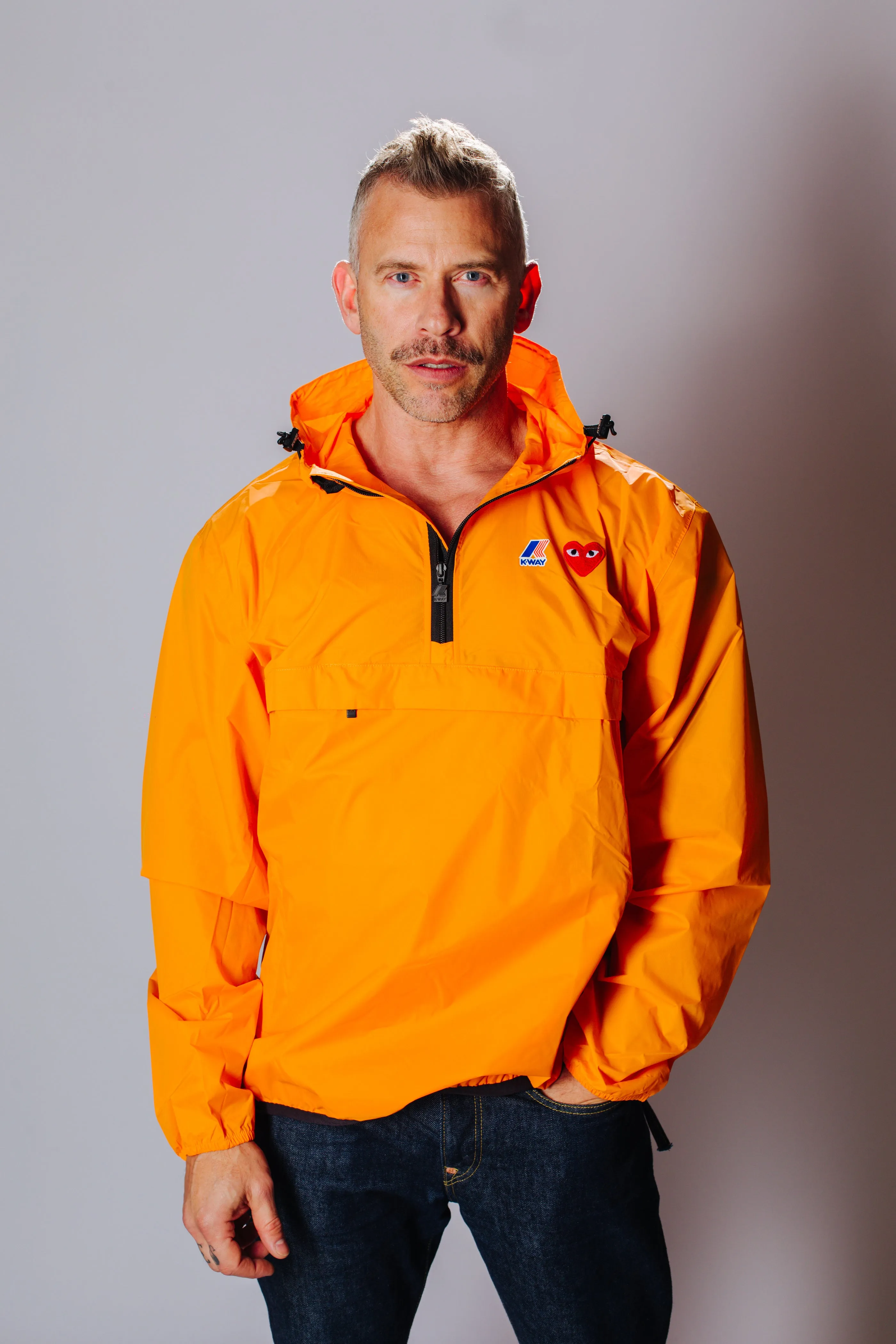 COMME des GARÇONS x K-WAY LE VRAI 3.0 LEON JACKET ORANGE
