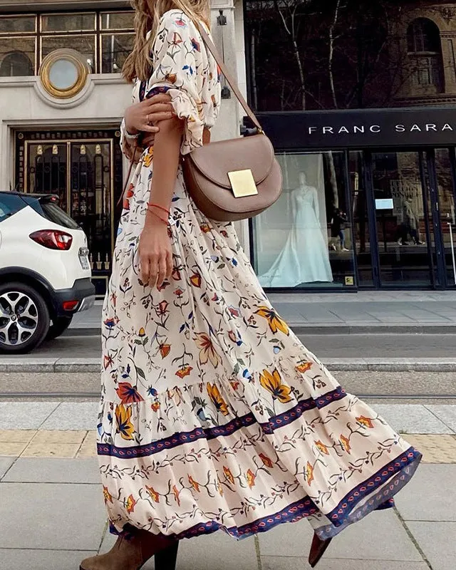 Fashion Print Boho Maxi Dress