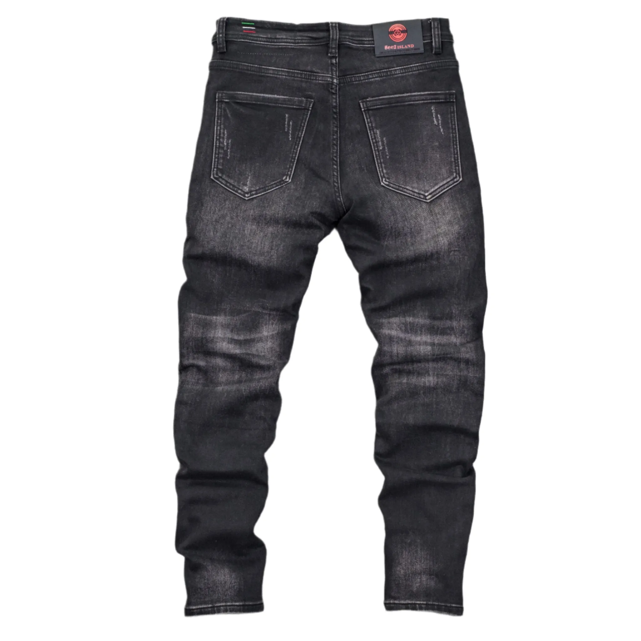 Gee2 Island Black Distressed Denim