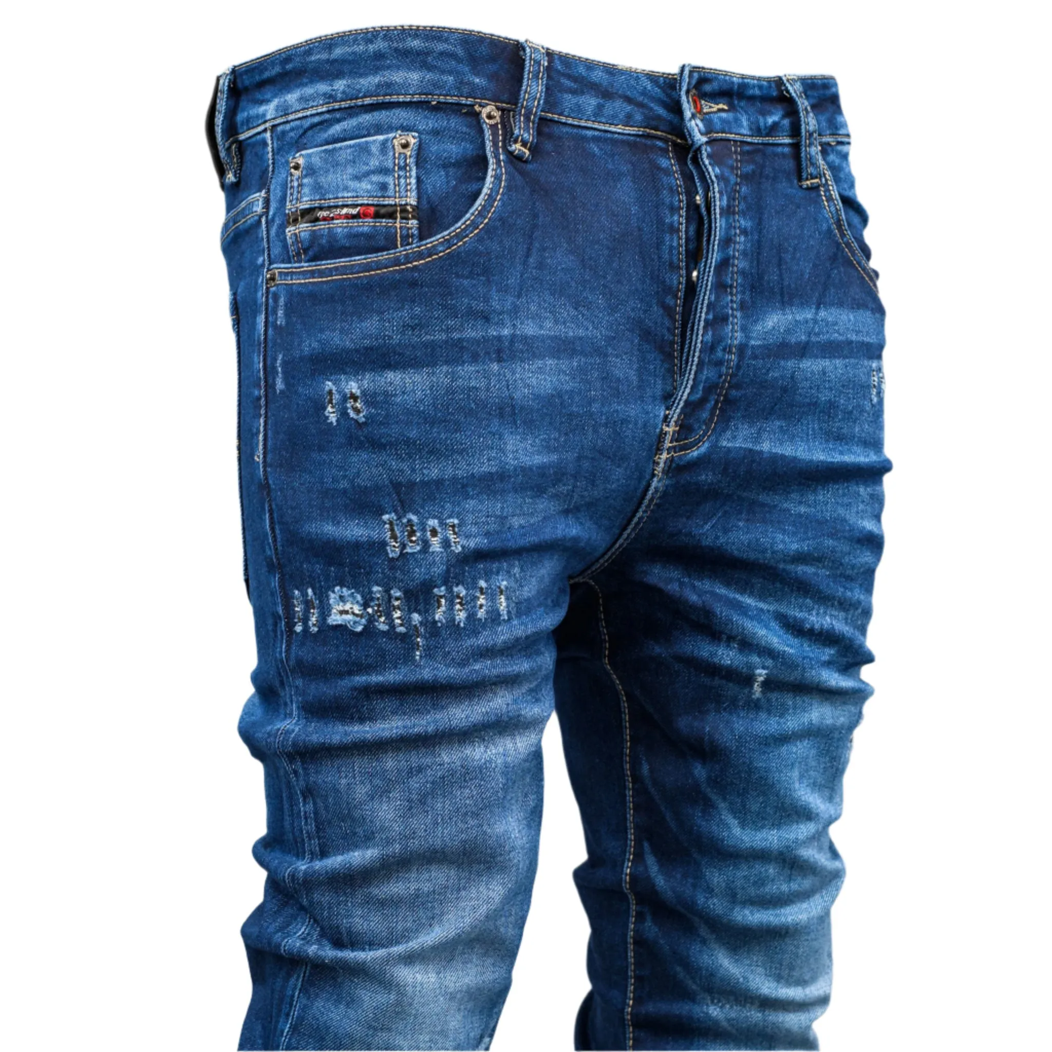 Gee2 Island FS06-2 Distressed Denim Jeans