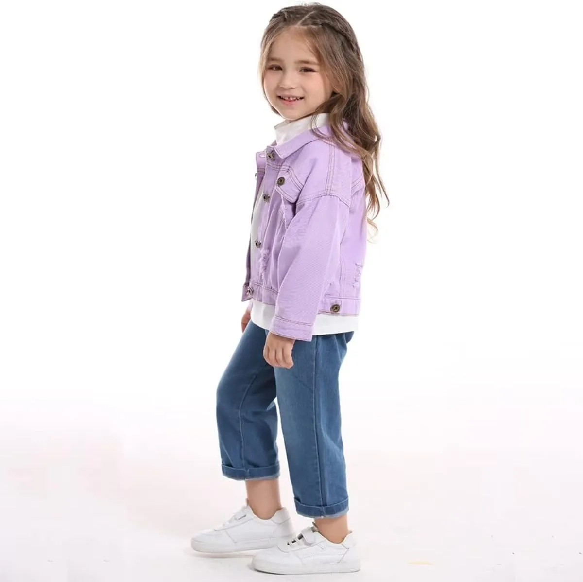 Girls' Denim Jacket Outerwear, 12 Months-12 Years