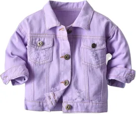 Girls' Denim Jacket Outerwear, 12 Months-12 Years