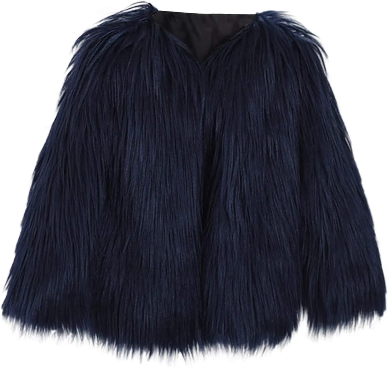 Girls Faux-Fur Jacket Winter Shaggy Dress Coats Thick Warm Fashion Purple Cool Clothes Costume Kids 3-10 Years