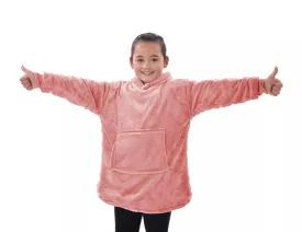 KIDS OVERSIZED FLEECE HOODIE HOODED BLANKET WARM SWEATSHIRT LOUNGEWEAR GIFT