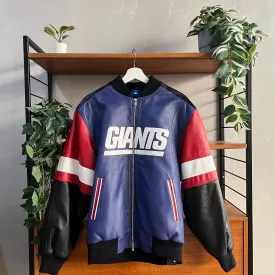 Kith X NFL Giants LeatherJacket - SMALL -  Multi