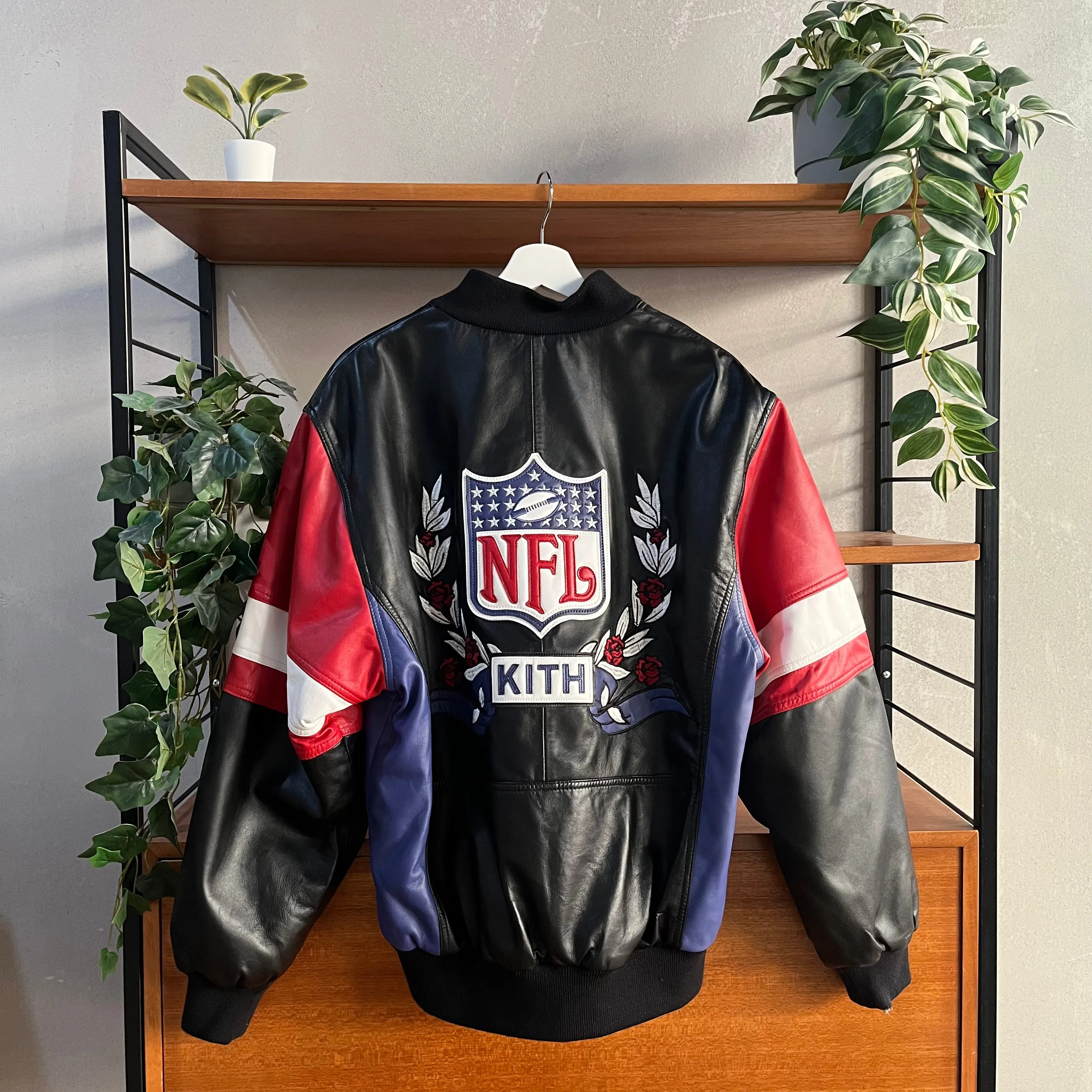 Kith X NFL Giants LeatherJacket - SMALL -  Multi