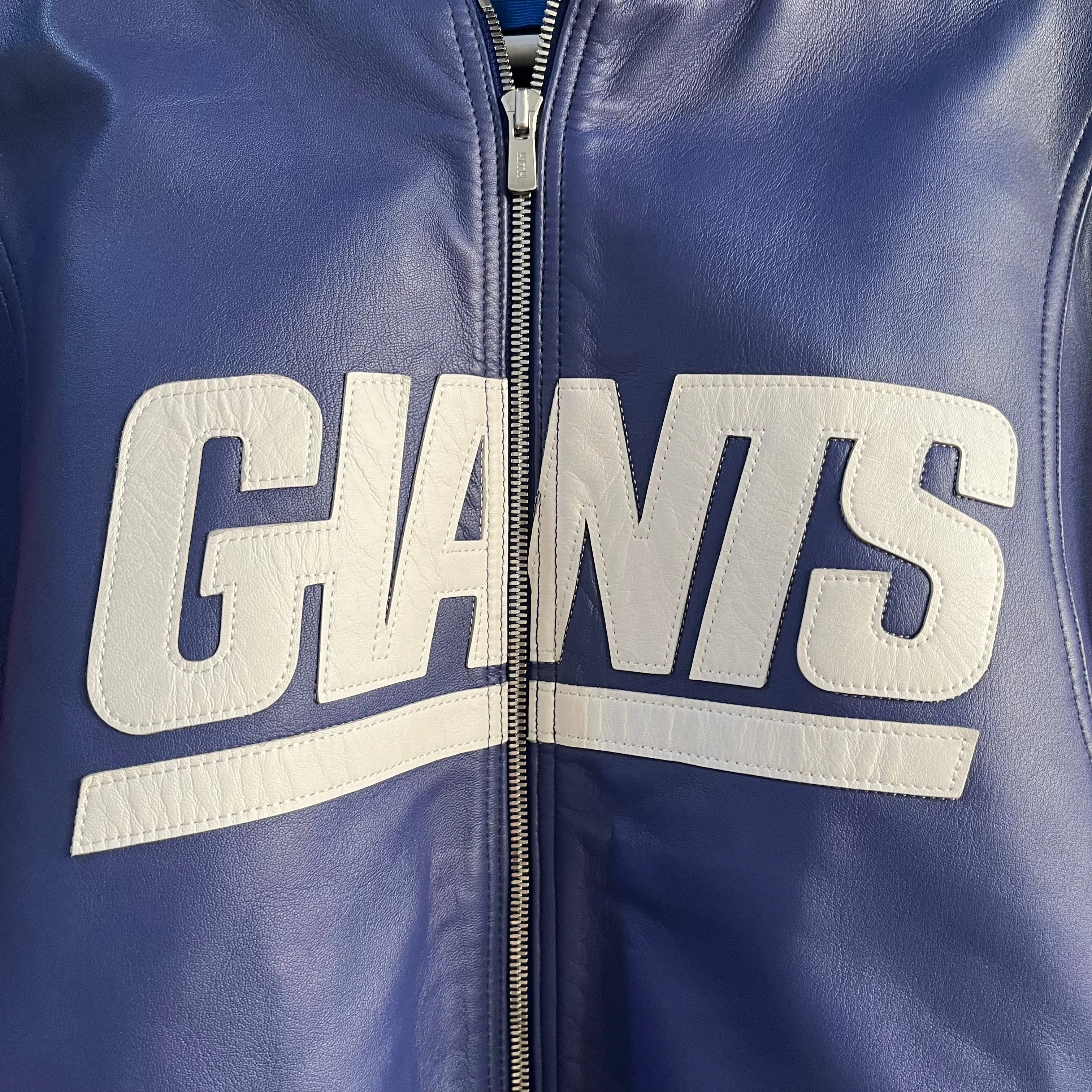 Kith X NFL Giants LeatherJacket - SMALL -  Multi