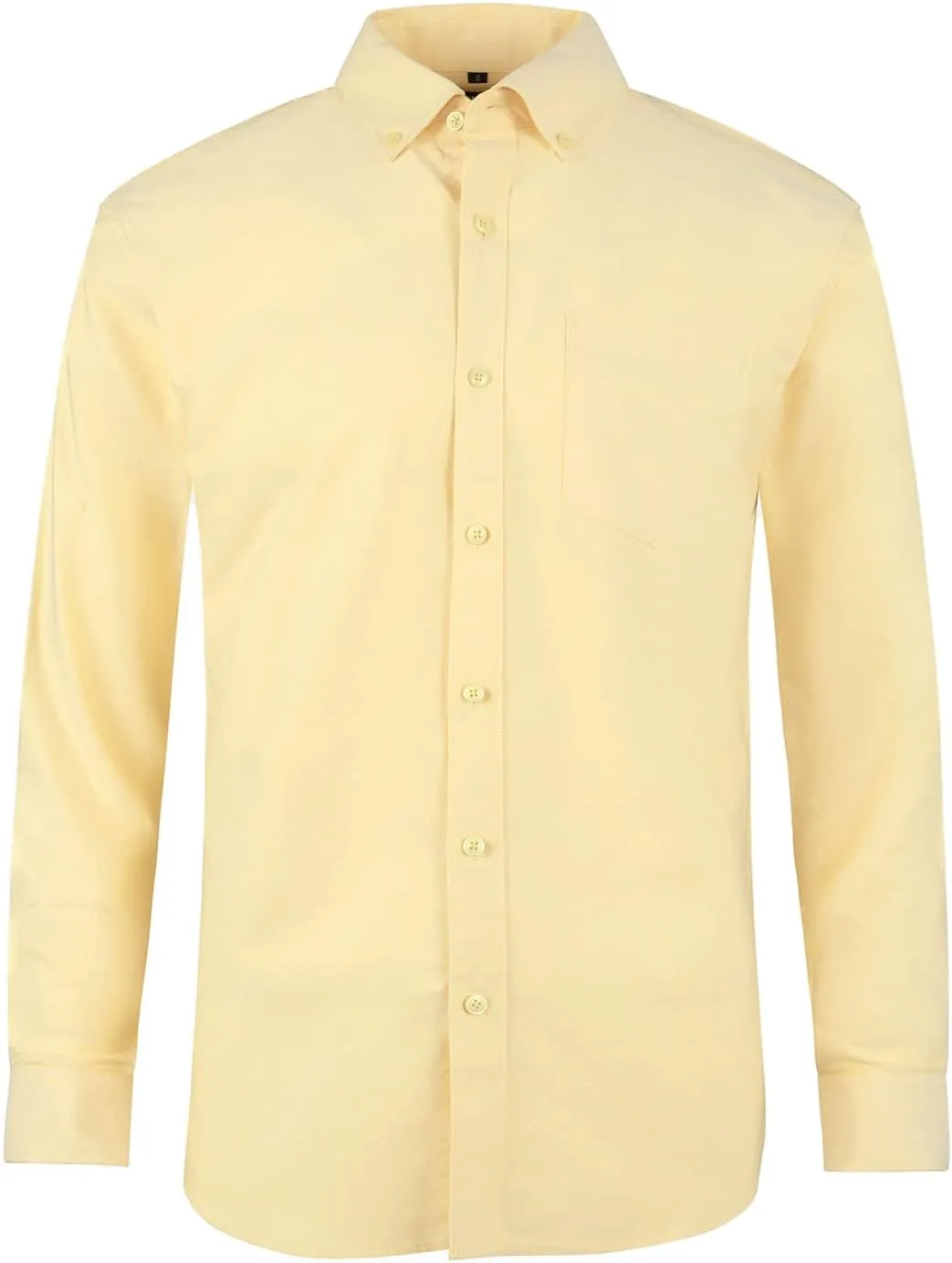 Men's 100% Cotton Oxford Dress Shirt Long Sleeve Rerular Fit Button-Down Business Casual Shirt