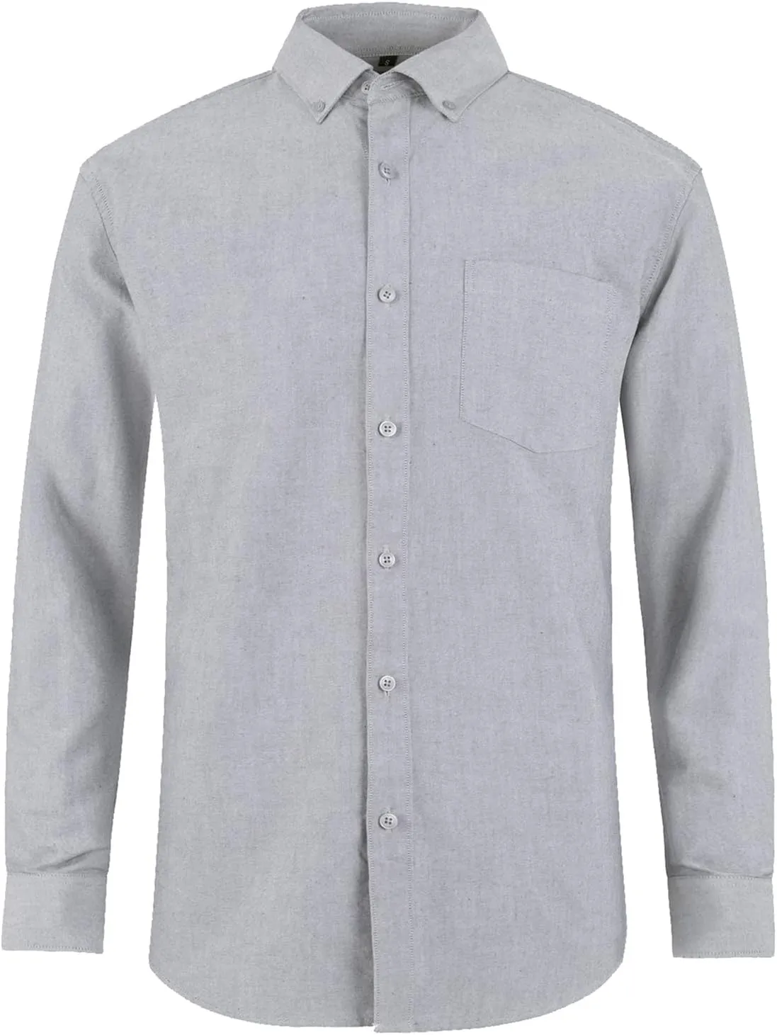 Men's 100% Cotton Oxford Dress Shirt Long Sleeve Rerular Fit Button-Down Business Casual Shirt