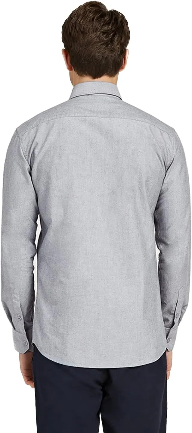 Men's 100% Cotton Oxford Dress Shirt Long Sleeve Rerular Fit Button-Down Business Casual Shirt