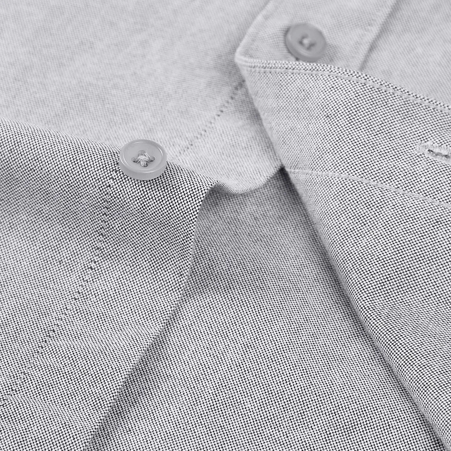 Men's 100% Cotton Oxford Dress Shirt Long Sleeve Rerular Fit Button-Down Business Casual Shirt