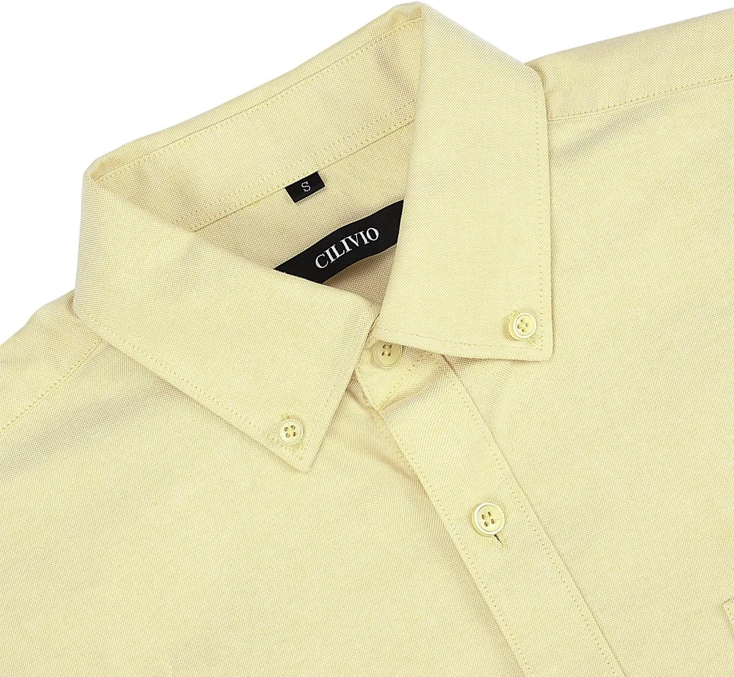 Men's 100% Cotton Oxford Dress Shirt Long Sleeve Rerular Fit Button-Down Business Casual Shirt