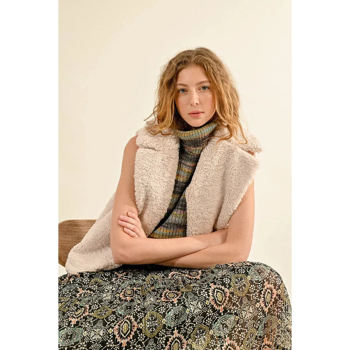 Molly Bracken Sleeveless Sherpa Vest