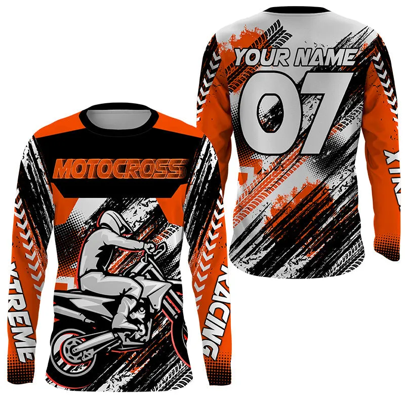 Multicolor Custom Motocross Jersey UV Protective Mx Shirt For Kid Men Women Dirt Bike Racing Racewear