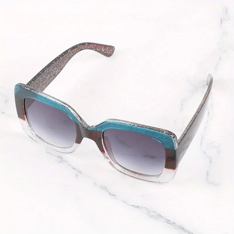 Oversized Square Frame UV Protective Sunglasses