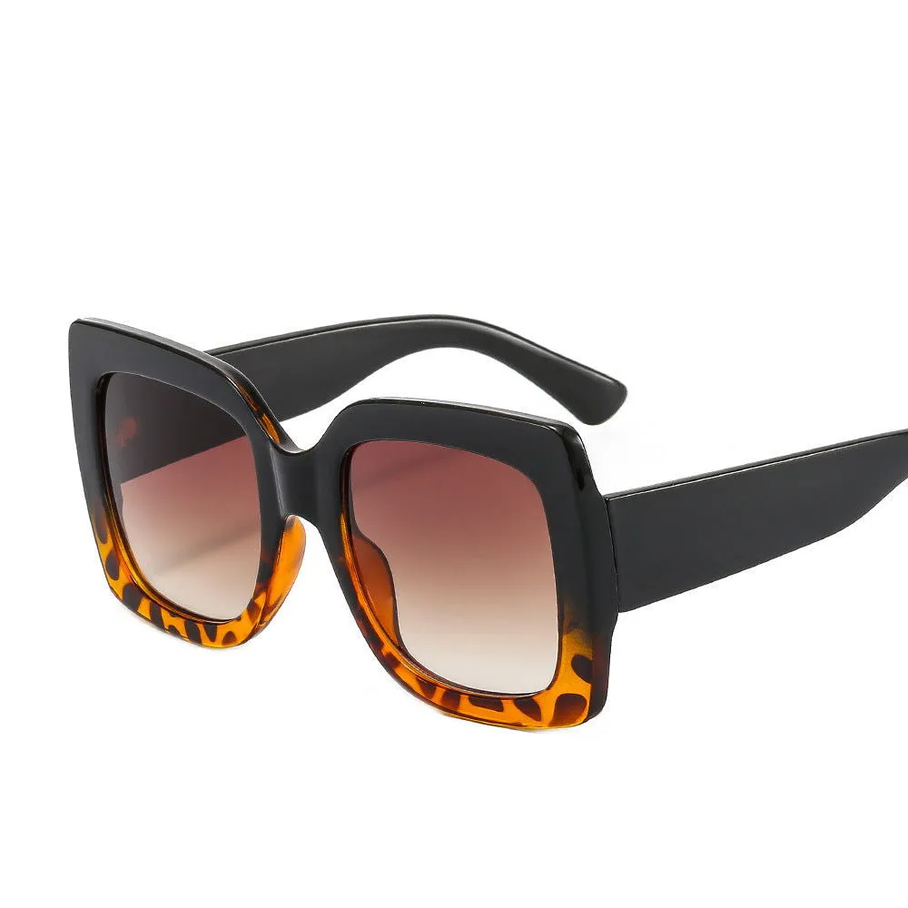 Oversized Square Frame UV Protective Sunglasses