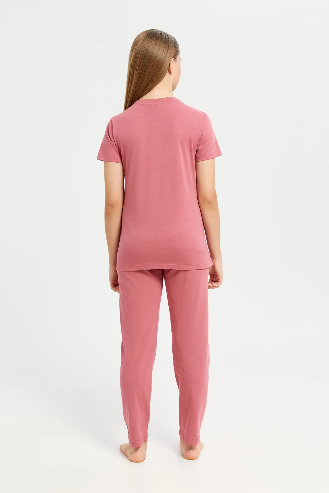 Senior Girls Pink Stay Cool Pyjama Set (2 Piece)