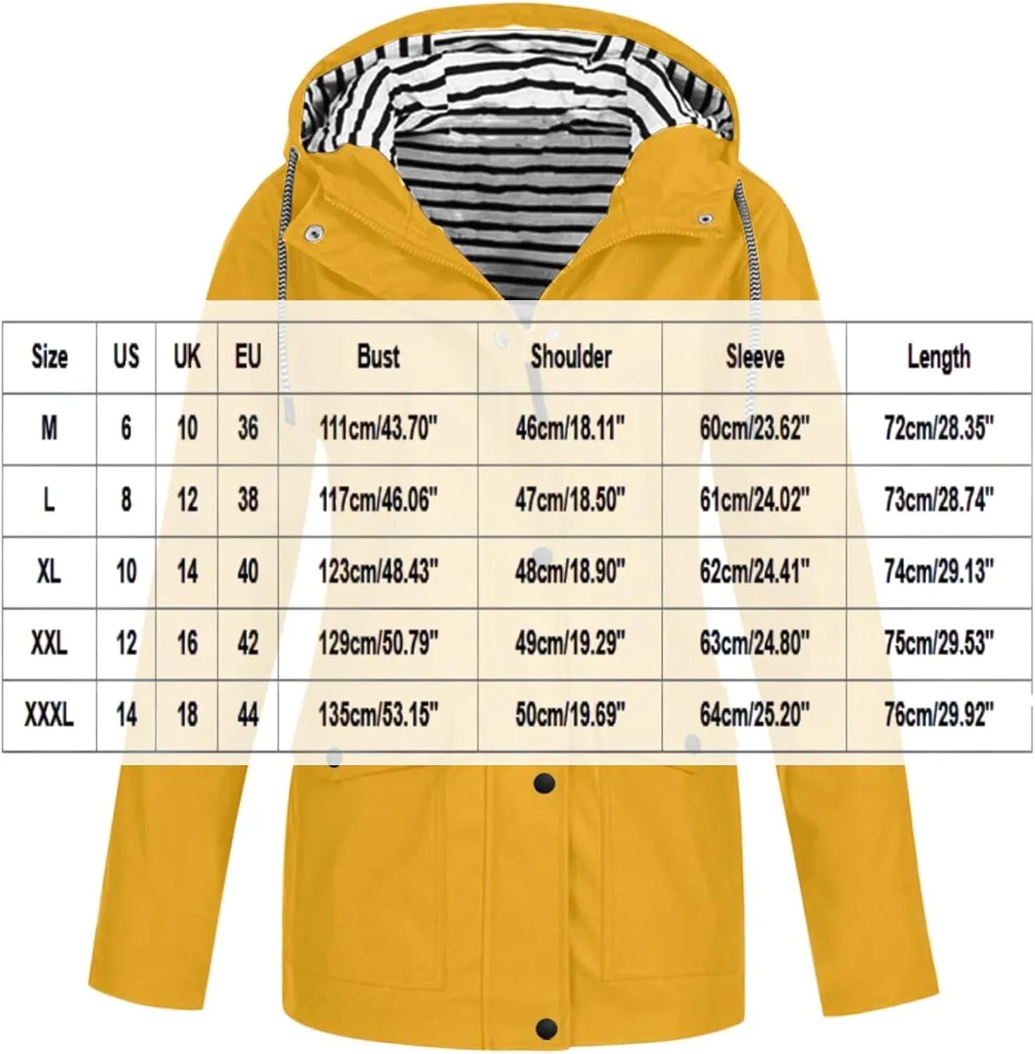 Windbreaker Jacket Women Plus Size Button Down Waterproof Raincoat With Hood Outdoor Travel Hiking Long Trench Coat